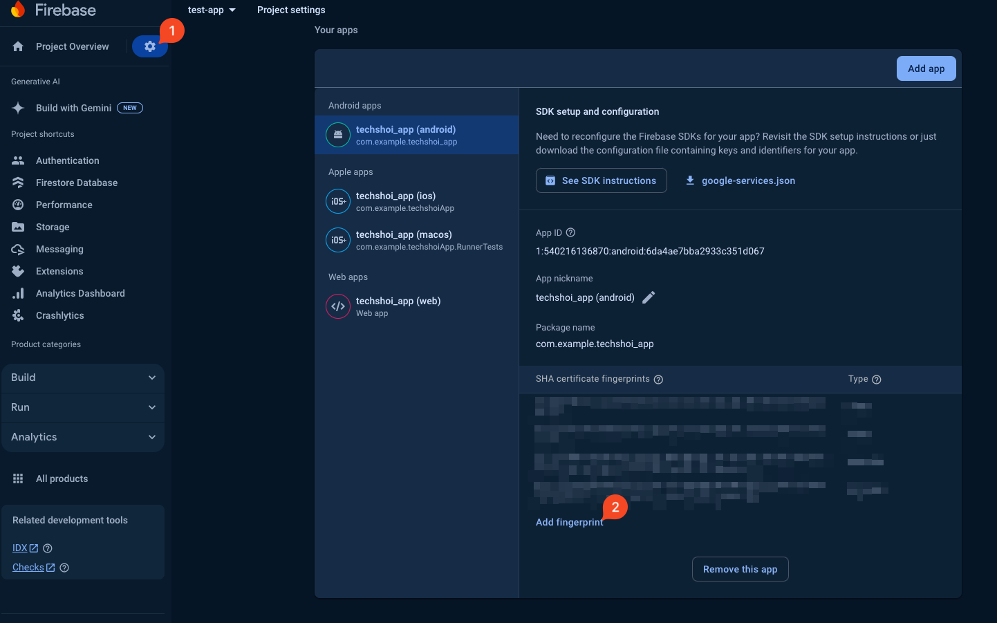 Firebase Auth SHA Keys Setup